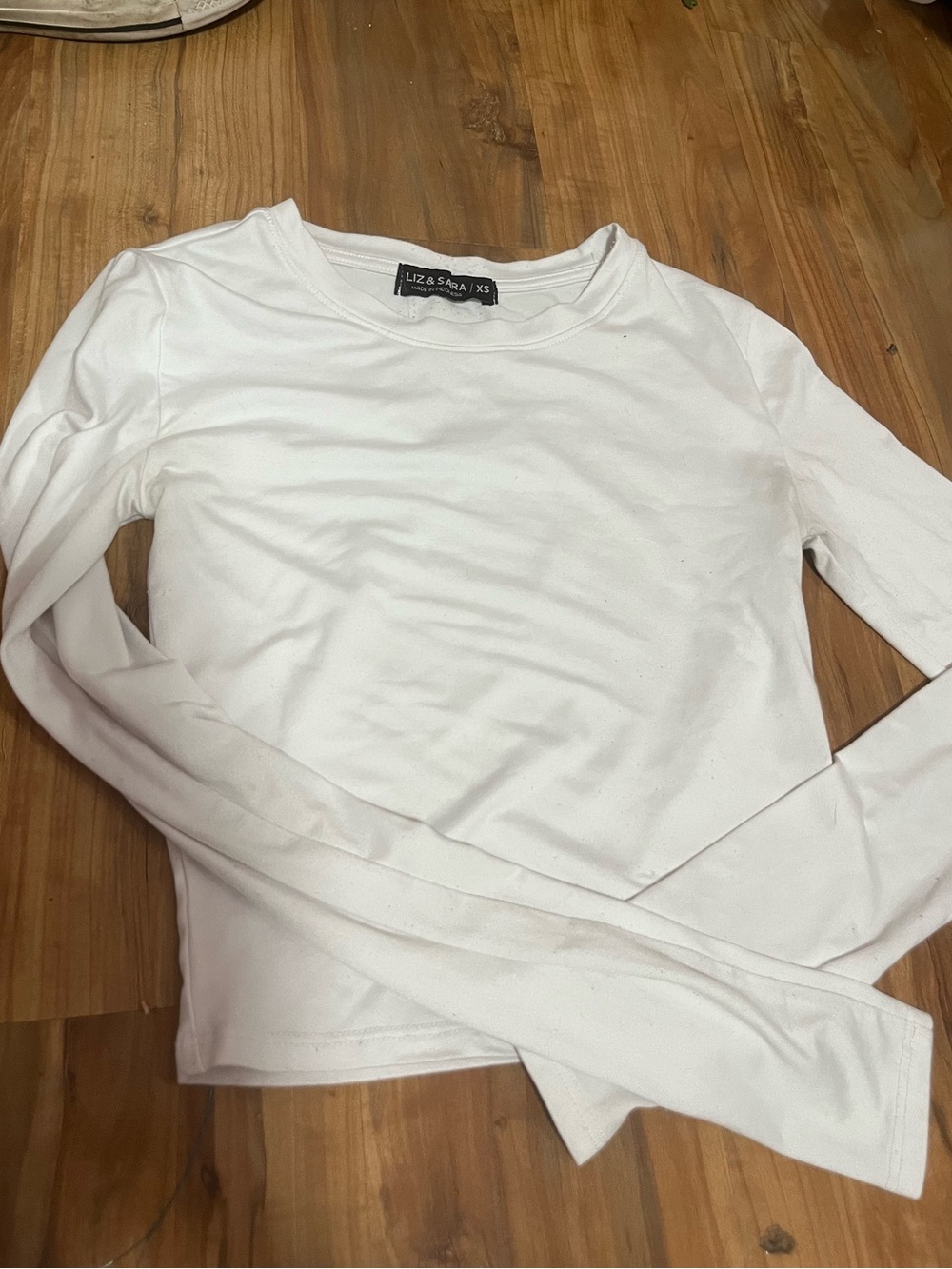 White Long-Sleeve Crewneck Tee